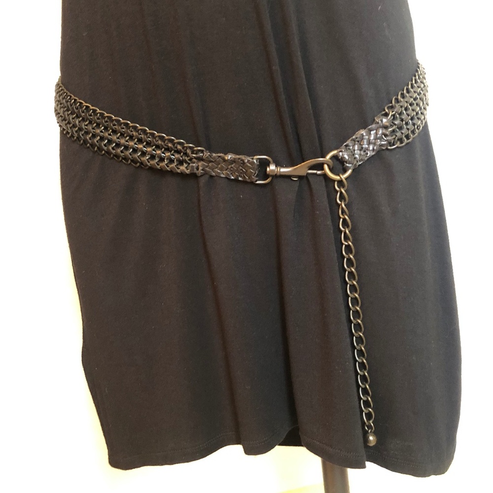 Unique Chain Belt, Metal & Leather
